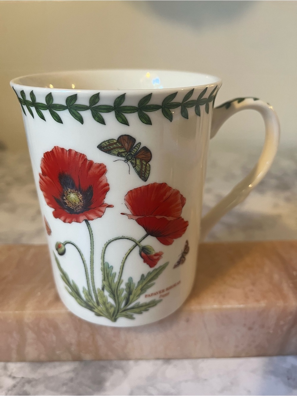 Portmeirion Botanic Garden Red Poppy Mug Susan Williams-Ellis 12oz